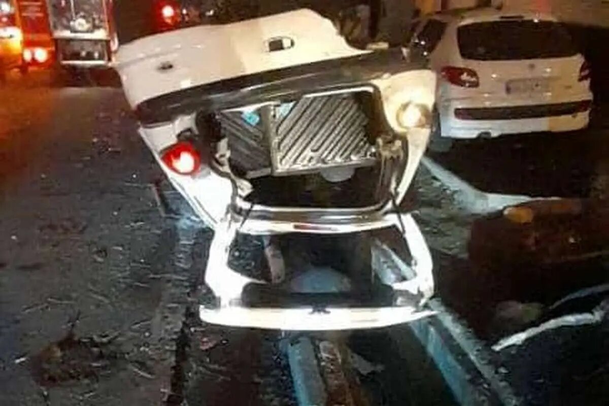 ببینید | تصادف زنجیره‌ای در بزرگراه باقری تهران